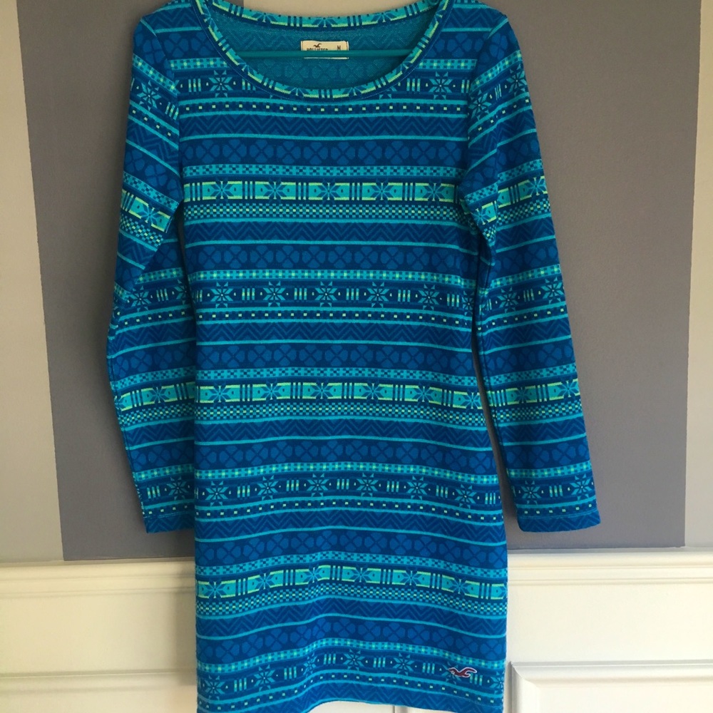 Womens Hollister Patterned Sweater Dress